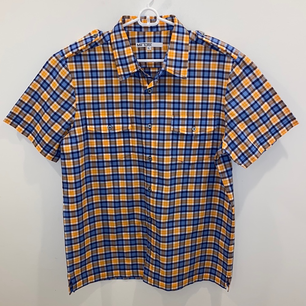 Mr Turk Short Sleeve Button Down. Handmade in USA. New and Unworn Condition.